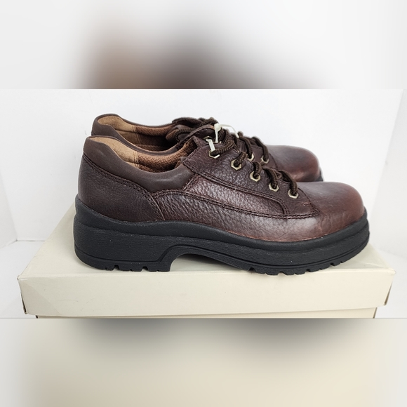 💪 NIB MEN'S DOCKERS DANBURY DARK TAN LEATHER SHOES - SIZE 9M -90-6682 💪 - Picture 2 of 11